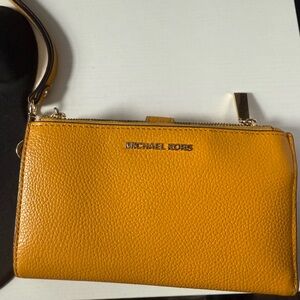 Michael Kors Yellow Leather Wristlet